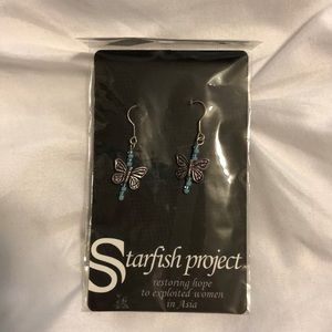 starfish project butterfly earrings